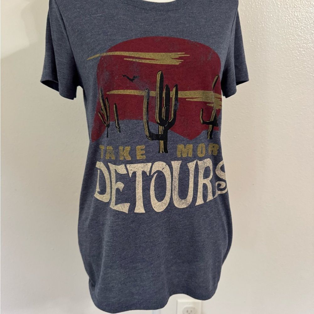 Graphic Tee with Desert Print